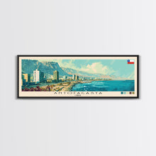Load image into Gallery viewer, Antofagasta, Chile Panoramic Canvas Print, Antofagasta, Chile Painting, Chile Art, Antofagasta Travel Poster, Travel Art, Housewarming Gift