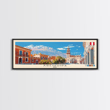 Load image into Gallery viewer, Arequipa, Peru Panoramic Canvas Print, Arequipa, Peru Painting, Peru Art, Arequipa Travel Poster, Travel Art, Guest Room Painting