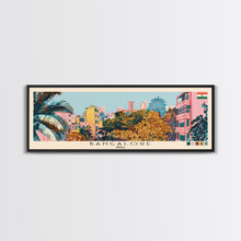 Load image into Gallery viewer, Bangalore, India Panoramic Canvas Print, Bangalore, India Painting, India Art, Bangalore Travel Poster, Travel Art, Vacation Gift