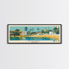 Load image into Gallery viewer, Bouake, Ivory Coast Panoramic Canvas Print, Bouake, Ivory Coast Painting, Ivory Coast Art, Bouake Travel Poster, Travel Art, Guest Room Painting
