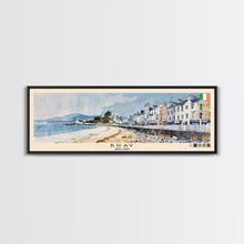 Load image into Gallery viewer, Bray, Ireland Panoramic Canvas Print, Bray, Ireland Painting, Ireland Art, Bray Travel Poster, Travel Art, Guest Room Painting