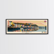 Load image into Gallery viewer, Bristol, England Panoramic Canvas Print, Bristol, England Painting, England Art, Bristol Travel Poster, Travel Art, Housewarming Gift