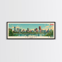 Carregar imagem no visualizador da galeria, Calgary, Canada Panoramic Canvas Print, Calgary, Canada Painting, Canada Art, Calgary Travel Poster, Travel Art, Guest Room Painting