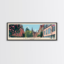 Carregar imagem no visualizador da galeria, Canterbury, England Panoramic Canvas Print, Canterbury, England Painting, England Art, Canterbury Travel Poster, Travel Art, Vacation Gift