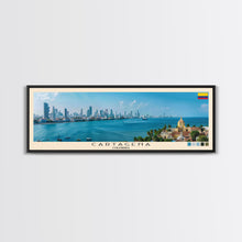 Cargar imagen en el visor de la galería, Cartagena, Colombia Panoramic Canvas Print, Cartagena, Colombia Painting, Colombia Art, Cartagena Travel Poster, Travel Art, Housewarming Gift