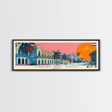 Cargar imagen en el visor de la galería, Ciudad del Este, Paraguay Panoramic Canvas Print, Ciudad del Este, Paraguay Painting, Paraguay Art, Ciudad del Este Travel Poster, Travel Art, Guest Room Painting