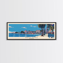 Load image into Gallery viewer, Geelong, Australia Panoramic Canvas Print, Geelong, Australia Painting, Australia Art, Geelong Travel Poster, Travel Art, Guest Room Painting