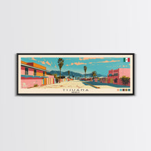 Load image into Gallery viewer, Tijuana, Mexico Panoramic Canvas Print, Tijuana, Mexico Painting, Mexico Art, Tijuana Travel Poster, Travel Art, Housewarming Gift