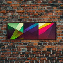 Carregar imagem no visualizador da galeria, Abstract Colorful Painting Bright Multicolor wall art Framed Abstract canvas Print Brush Strokes Abstract canvas art Living room wall art