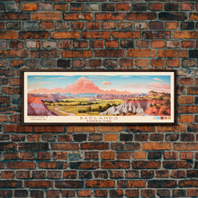 Carregar imagem no visualizador da galeria, Badlands National Park, Panoramic South Dakota Travel Art, National Park Print, Minimalist Travel Art, Midcentury Modern Style Landscape