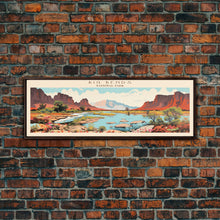 Load image into Gallery viewer, Big Bend National Park, Panoramic Texas Travel Art, National Park Print, Minimalist Travel Art, Midcentury Modern Style Landscape