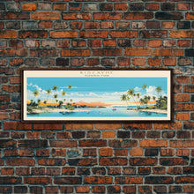 Load image into Gallery viewer, Biscayne National Park, Panoramic Florida Travel Art, National Park Print, Minimalist Travel Art, Midcentury Modern Style Landscape