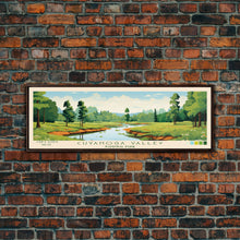 Load image into Gallery viewer, Cuyahoga Valley National Park, Panoramic Ohio Travel Art, National Park Print, Minimalist Travel Art, Midcentury Modern Style Landscape