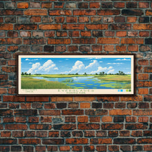 Carregar imagem no visualizador da galeria, Everglades National Park, Panoramic Florida Travel Art, National Park Print, Minimalist Travel Art, Midcentury Modern Style Landscape