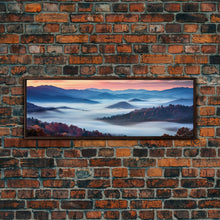 Load image into Gallery viewer, Blue Ridge Mountains Panoramic Wall Art, Bluebridge Mountains National Parkway, Beautiful Cabin Decor, Boho Photography Wall Art Print
