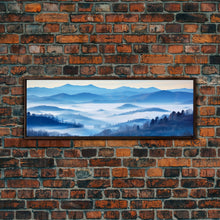 Load image into Gallery viewer, Blue Ridge Mountains Panoramic Wall Art, Bluebridge Mountains National Parkway, Beautiful Cabin Decor, Boho Photography Wall Art Print