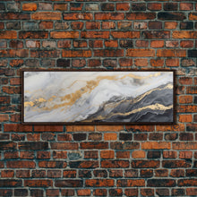 Carregar imagem no visualizador da galeria, Abstract print White and gold Marble wall art Abstract Canvas art Marble Wall decor Modern wall art Abstract Printable wall art