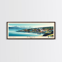 Load image into Gallery viewer, Ancud, Chile Panoramic Print, Vacation Gift, Chile Wall Art, Beach Painting, Beach Decor, Large Wall Art, Wood Frame Art