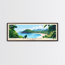 Load image into Gallery viewer, Anse Soleil, Seychelles Panoramic Beach Print, Vacation Gift, Seychelles Wall Art, Framed Canvas Print, Framed Beach Painting