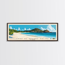 Load image into Gallery viewer, Anse de Grande Saline, St. Barths Panoramic Print, Vacation Gift, St. Barths Wall Art, Beach Painting, Beach Decor, Large Wall Art, Wood Frame Art