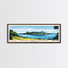 Load image into Gallery viewer, Auckland Island, New Zealand Panoramic Beach Print, Vacation Gift, New Zealand Wall Art, Beach Painting, Beach Decor, Beach Painting