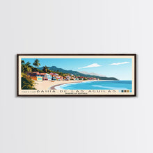 Carregar imagem no visualizador da galeria, Bahia de Las Aguilas, Dominican Republic Panoramic Print, Vacation Gift, Dominican Republic Wall Art, Beach Painting, Beach Decor, Large Wall Art, Wood Frame Art