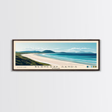 Load image into Gallery viewer, Berneray Sands, Scotland Panoramic Print, Vacation Gift, Scotland Wall Art, Beach Painting, Beach Decor, Large Wall Art, Wood Frame Art