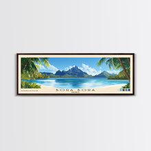 Load image into Gallery viewer, Bora Bora, France Panoramic Beach Print, Vacation Gift, France Wall Art, Beach Painting, Beach Decor, Beach Painting