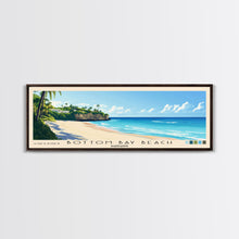 Load image into Gallery viewer, Bottom Bay Beach, Barbados Panoramic Beach Print, Vacation Gift, Barbados Wall Art, Framed Canvas Print, Framed Beach Painting