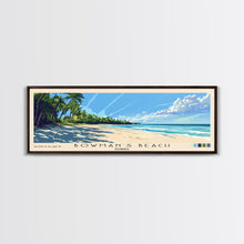 Load image into Gallery viewer, Bowman’s Beach, Florida Panoramic Print, Vacation Gift, Florida Wall Art, Beach Painting, Beach Decor, Large Wall Art, Wood Frame Art