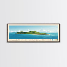 Carregar imagem no visualizador da galeria, Buck Island Reef National Monument, US Virgin islands Panoramic Beach Print, Vacation Gift, US Virgin islands Wall Art, Framed Canvas Print, Framed Beach Painting