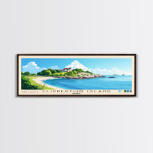 Load image into Gallery viewer, Clipperton Island, France Panoramic Print, Vacation Gift, France Wall Art, Beach Painting, Beach Decor, Large Wall Art, Wood Frame Art