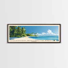 Cargar imagen en el visor de la galería, Cocos (Keeling) Islands, Australia Panoramic Beach Print, Vacation Gift, Australia Wall Art, Framed Canvas Print, Framed Beach Painting