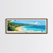 Load image into Gallery viewer, Cornwall Beach, Jamaica Panoramic Beach Print, Vacation Gift, Jamaica Wall Art, Beach Painting, Beach Decor, Beach Painting