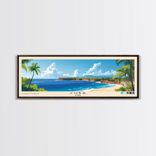 Load image into Gallery viewer, Cuba, Cuba Panoramic Beach Print, Vacation Gift, Cuba Wall Art, Beach Painting, Beach Decor, Beach Painting