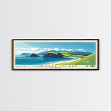 Load image into Gallery viewer, D’Urville Island, New Zealand Panoramic Print, Vacation Gift, New Zealand Wall Art, Beach Painting, Beach Decor, Large Wall Art, Wood Frame Art