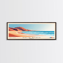 Load image into Gallery viewer, Dalia Beach, Morocco Panoramic Beach Print, Vacation Gift, Morocco Wall Art, Beach Painting, Beach Decor, Beach Painting