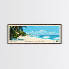 Load image into Gallery viewer, Diani Beach, Kenya Panoramic Print, Vacation Gift, Kenya Wall Art, Beach Painting, Beach Decor, Large Wall Art, Wood Frame Art
