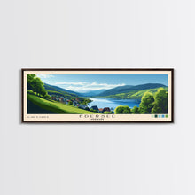 Load image into Gallery viewer, Edersee, Germany Panoramic Print, Vacation Gift, Germany Wall Art, Beach Painting, Beach Decor, Large Wall Art, Wood Frame Art