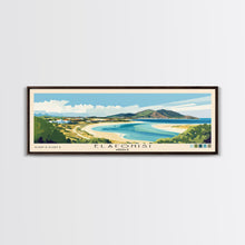 Load image into Gallery viewer, Elafonisi, Greece Panoramic Beach Print, Vacation Gift, Greece Wall Art, Framed Canvas Print, Framed Beach Painting