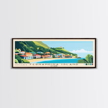 Carregar imagem no visualizador da galeria, Fernandina Island, Ecuador Panoramic Beach Print, Vacation Gift, Ecuador Wall Art, Framed Canvas Print, Framed Beach Painting