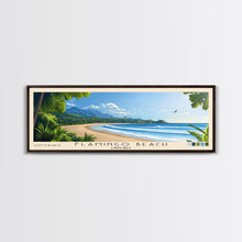 Carregar imagem no visualizador da galeria, Flamingo Beach, Costa Rica Panoramic Beach Print, Vacation Gift, Costa Rica Wall Art, Framed Canvas Print, Framed Beach Painting
