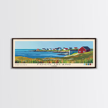 Cargar imagen en el visor de la galería, Fogo Island, Canada Panoramic Beach Print, Vacation Gift, Canada Wall Art, Framed Canvas Print, Framed Beach Painting