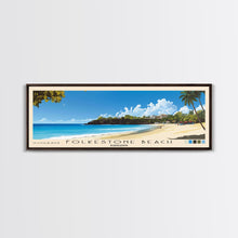 Cargar imagen en el visor de la galería, Folkestone Beach, Barbados Panoramic Print, Vacation Gift, Barbados Wall Art, Beach Painting, Beach Decor, Beach Or Lakehouse Art