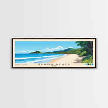 Load image into Gallery viewer, Geribá Beach, Brazil Panoramic Beach Print, Vacation Gift, Brazil Wall Art, Framed Canvas Print, Framed Beach Painting