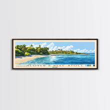 Load image into Gallery viewer, Glover’s Reef Atoll, Belize Panoramic Print, Vacation Gift, Belize Wall Art, Beach Painting, Beach Decor, Beach Or Lakehouse Art