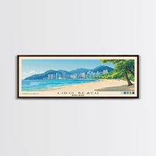 Load image into Gallery viewer, Lido Beach, Hong Kong Panoramic Print, Vacation Gift, Hong Kong Wall Art, Beach Painting, Beach Decor, Beach Or Lakehouse Art