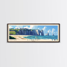 Carregar imagem no visualizador da galeria, Étretat, France Panoramic Beach Print, Vacation Gift, France Wall Art, Beach Painting, Beach Decor, Beach Painting
