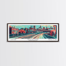 Load image into Gallery viewer, Boston Massachusetts Panoramic Travel Poster Canvas Print