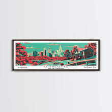 Cargar imagen en el visor de la galería, Charlotte North Carolina Panoramic Travel Poster Canvas Print
